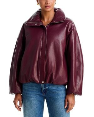 Anine Bing Anina Bing Cyrus Leather Trim Jacket - Red
