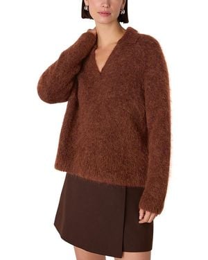Whistles V Neck Jumper - Brown