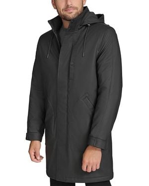 Andrew Marc Smithon Rubberized Rain Jacket - Gray