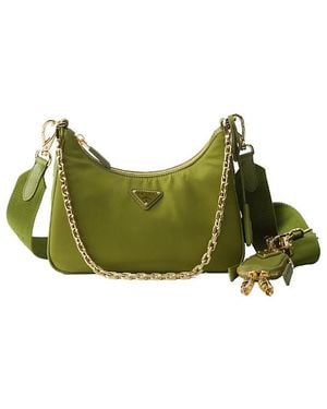 ハンドバッグ PRADA GREEN LEATHER MEDIUM RADA CAREY HANDBAG Prada Green Leather Medium Rada Carey Handbag | italist