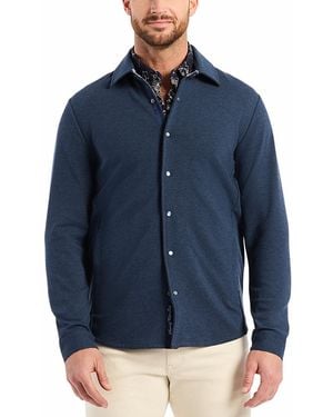Robert Graham Kellan Knit Shirt Jacket - Blue