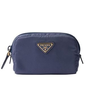 Prada Micro Re-Nylon Pouch - Blue
