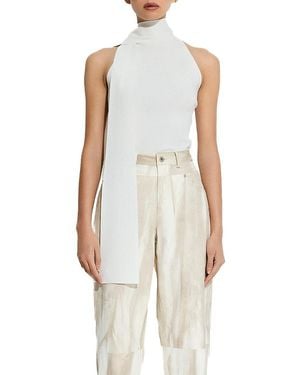LAPOINTE Matte Viscose Halterneck Top - White
