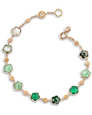 Pasquale Bruni 18K Figlia Dei Fiori Multi Stone & Diamond Accent Flower Link Bracelet - Metallic
