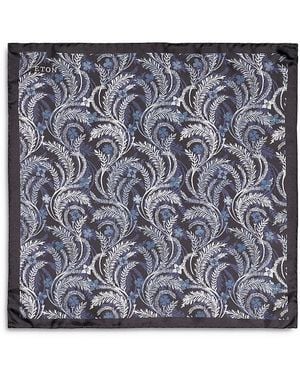 Eton Floral Paisley Pocket Square - Blue