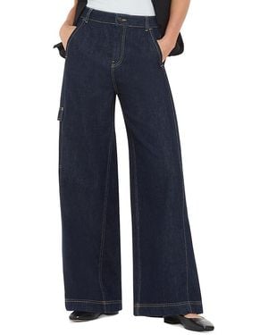 Whistles Cargo Wide Leg Jeans - Blue