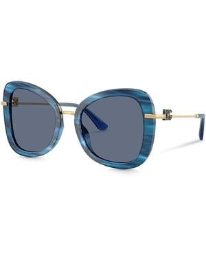 Dolce & Gabbana Butterfly Sunglasses, 53Mm - Blue