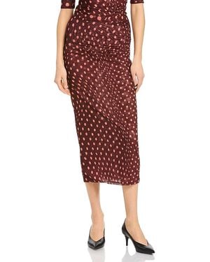 Stella McCartney Polka Dot Mesh Skirt - Red