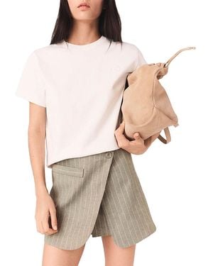 Maje Ipimousse Layered Pinstripe Skort - White