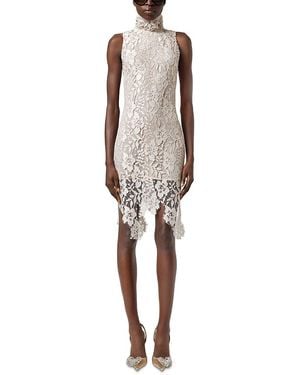 GIUSEPPE DI MORABITO Sleeveless Lace Dress - White