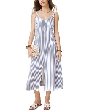 Splendid Madelyn Striped Midi Dress - Purple