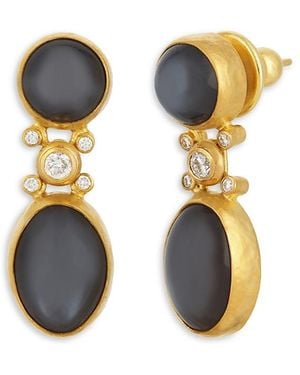Gurhan 24K Moonstone And Diamond Drop Earrings - Blue