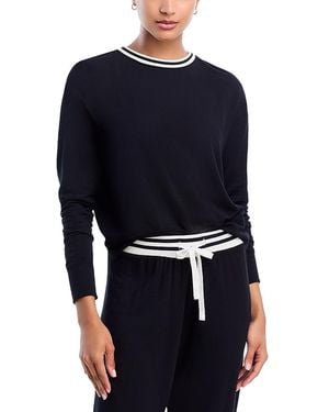 Splits59 Sonja Fleece Sweatshirt With Stripe - Blue