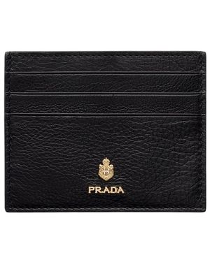 Prada Leather Card Holder - Black