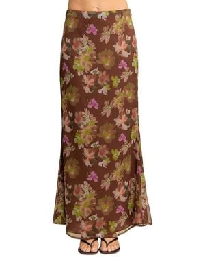 Elevator Disco Juliet Maxi Skirt - Brown