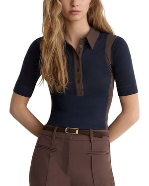 Reiss Winnie Color Block Top - Blue