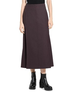 Theory Trouser Front Maxi Skirt - Brown