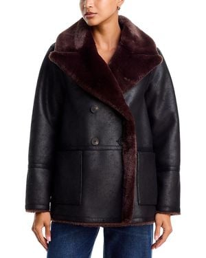 Aqua Faux Suede Jacket - Black