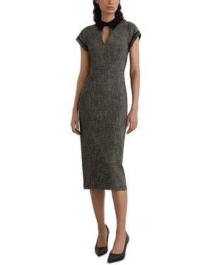 Reiss Ava Fitted Cap Sleeve Midi Dress - Green