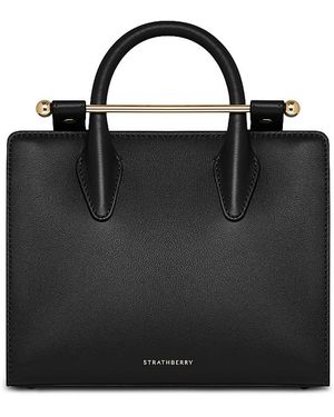 Strathberry Mini Leather Tote Bag - Black