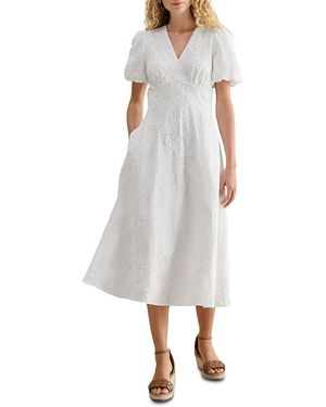 Hobbs Petite Clementine Embroidered Dress - White