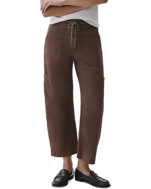 Pistola Sabrina Cotton Curved Utility Pants - Brown