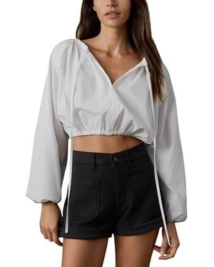 Faherty Coastal Poplin Nera Top - Gray