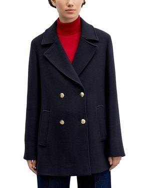 Gerard Darel Alis Double Breasted Peacoat - Blue