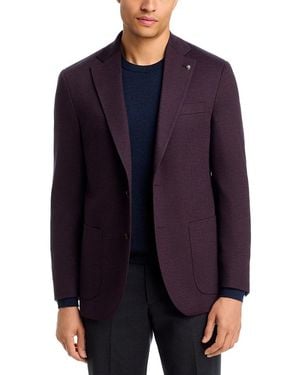 Jack Victor Hampton Regular Fit Step Weave Jersey Soft Sport Coat - Blue