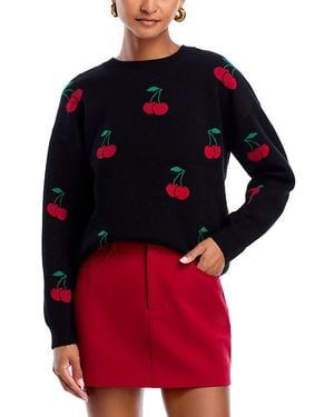 Aqua Cherry Crewneck Sweater - Red