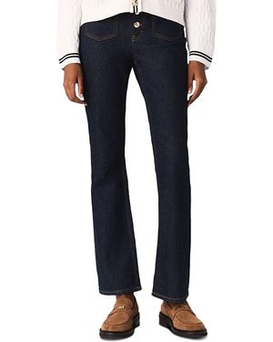 Maje Passionbrut High Rise Straight Jeans - Blue