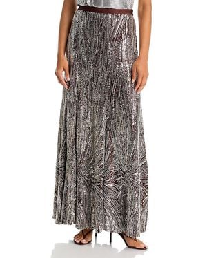 Rabanne Beaded Sequined Maxi Skirt - Brown