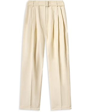 Co. Pleated Pants - Natural