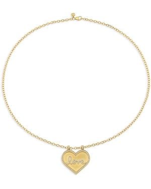 Sydney Evan 14K Diamond Love Heart Pendant Necklace, 16-18 - Metallic