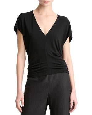 Vince Flutter Sleeve V Neck - Black