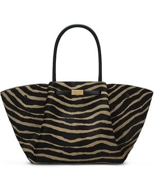 DeMellier New York Calf Hair Belted Tote - Black
