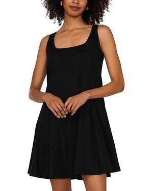 1.STATE Scoop Neck Full Circle Dress - Black
