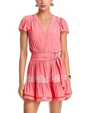 Ramy Brook Aster Belted Mini Dress - Red