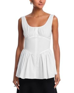 Proenza Schouler Bader Poplin Top - White