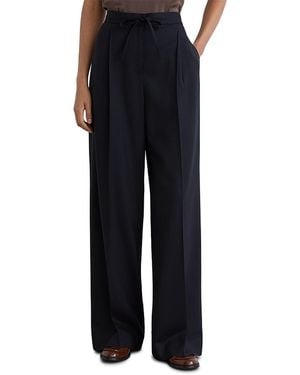 Reiss Petite Solene Wool Blend Wide Leg Pants - Black