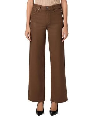 PAIGE Anessa High Rise Wide Leg Jeans - Brown