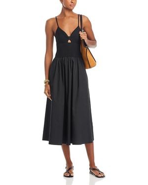 Lucy Paris Barcelona Cutout Midi Dress - Black