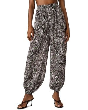 Steve Madden Livy Drawstring Waist Pants - Black