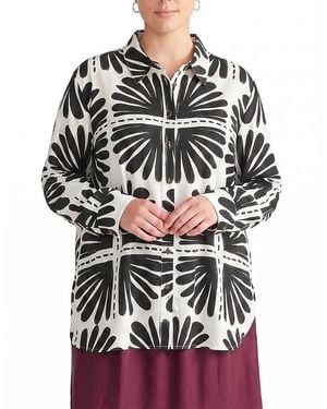 UNIVERSAL STANDARD Plus Dawn Linen Hi Low Tunic - Multicolor