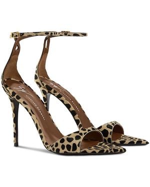 Giuseppe Zanotti Intrigo 105Mm Calf Hair Sandals - Metallic
