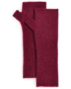 Aqua Brushed Cashmere Arm Warmers - Purple