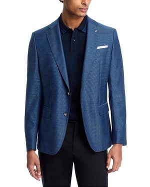 BOSS Hutson Melange Micro Neat Slim Fit Sport Coat - Blue