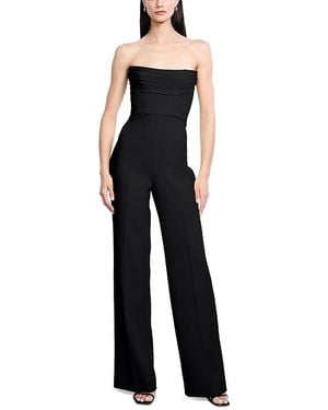 BCBGMAXAZRIA Draped Corset Jumpsuit - Black