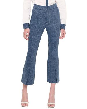 AS by DF Gianna Cropped Micro Flares Pants - Blue