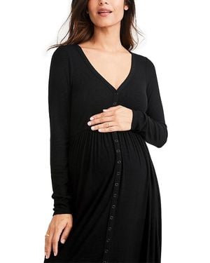 Hatch Collection The Softest Rib Nursing Dress - Black
